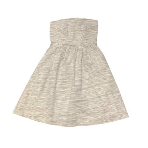 📚Banana Republic • Gray & White Striped Linen Blend Dress - Size 4 - Picture 3 of 7